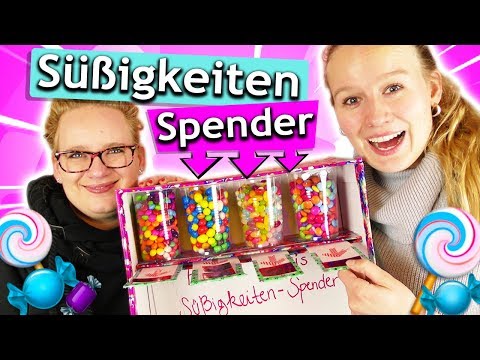 DIY SÜßIGKEITEN SPENDER selber bauen | Eva & Kathis Skittles, Smarties, M&Ms & Jelly Beans Automat