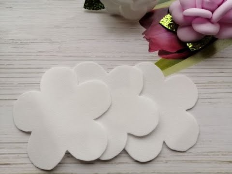 Меня покорил этот Простой способ????Очень красивые цветы из фоамирана????????????