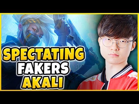 SPECTATING FAKER&apos;S REWORKED AKALI!!! SKT T1 FAKER VS. KR CHALLENGER W/ NEW AKALI - League of Legends