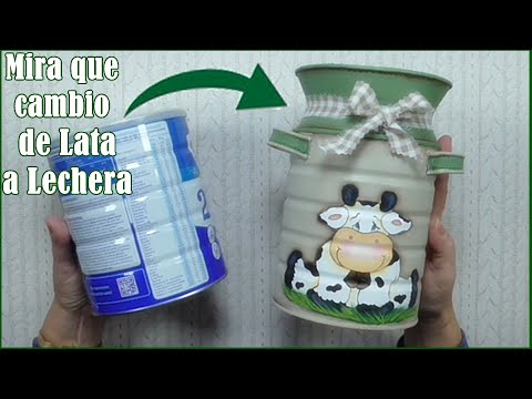 Decora una lata de leche y transformala en una bonita Lechera Country