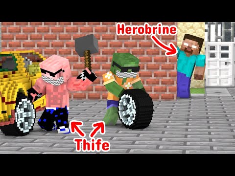 Thumbnail for Herobrine and the Thieves - Minecraft Animation