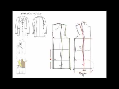陳官薇--絲瓜領外套-1(Loofah Collar Jacket)服裝製圖/女裝外套打版 Coat sewing/clothing pattern making