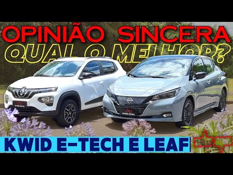 Renault KWID ou Nissan LEAF? Qual o MELHOR CARRO elétrico? Comparativo completo! Preço, como carrega