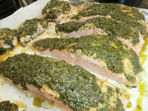 דג סלמון בתנור עם פסטו ושמן זית מהיר מאוד ובריא בקלי-קלות הערוץ הרשמי