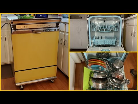 Vintage 1977 Hobart Kitchenaid Superba Portable Dishwasher Overview &amp; Demo - Model KDS-58