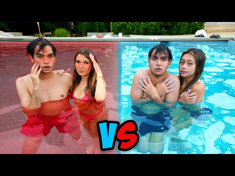 Thumbnail for HOT vs COLD Couple Pool Challenge!
