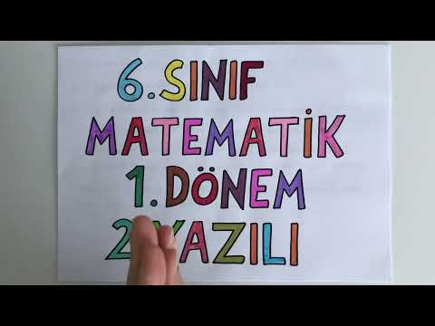 6. Sınıf Matematik 1. Dönem 2. Yazılı (puanlı yeni)