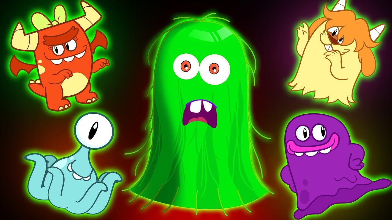 Thumbnail for SPOOKY RAINBOW MONSTERS for Kids | Learning Cartoons by Annie & Ben