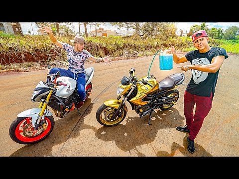 VOU COLOCAR GASOLINA DE AVIÃO NA XJ6 CONTRA A HORNET