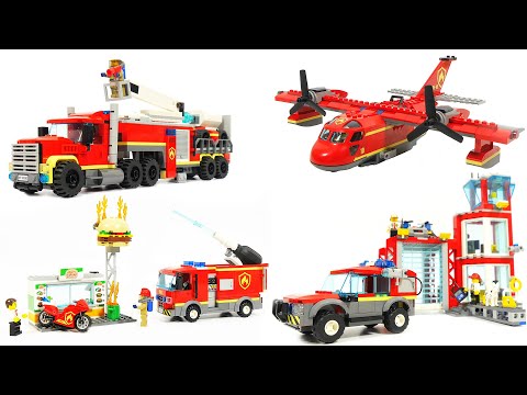 How to Build LEGO fire rescue - trucks, plane, station