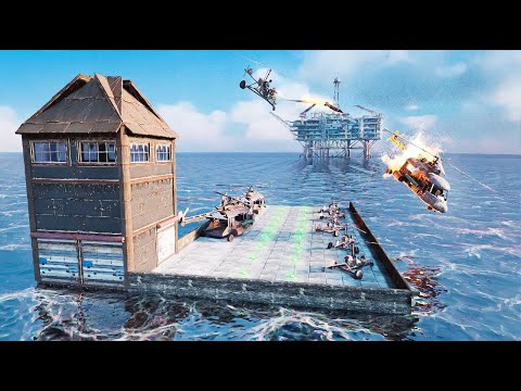 ПОСТРОИЛ АЭРОДРОМ НА ВОДЕ! История Клановых Перехватчиков в Rust/Раст