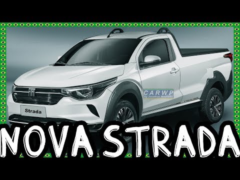 PHOTOSHOP Nova Fiat Strada 2021 Mobi Pickup Projeto 281 1.3 FireFly CVT @ Rival da Renault Oroch