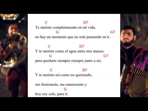 Te Metiste, Ariel Camacho, Letra Y Acordes, Tutorial