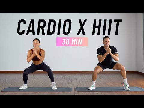 Thumbnail for 30 MIN CARDIO HIIT WORKOUT - ALL STANDING - Full Body, No Equipment, No Repeats