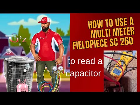 How to use a multimeter Fieldpiece SC 260 to read a capacitor