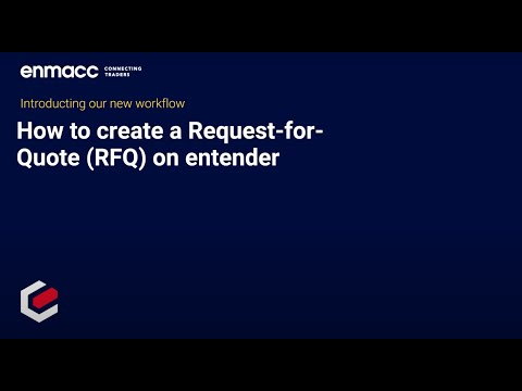 How to create a Request-for-Quote (RFQ) on entender