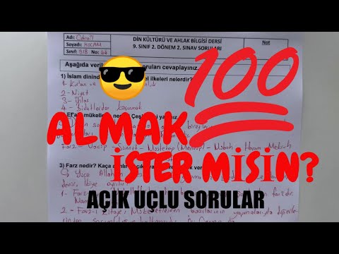 9. Sınıf Din Kültürü 2. Dönem 2. Yazılı