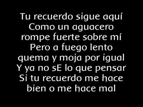 Thumbnail for Tu Recuerdo, letra en pantalla Ricky Martin