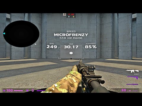 Thumbnail for Yprac Aim Trainer | MicroFrenzy raw aim insane 249kpm - World Record(old)