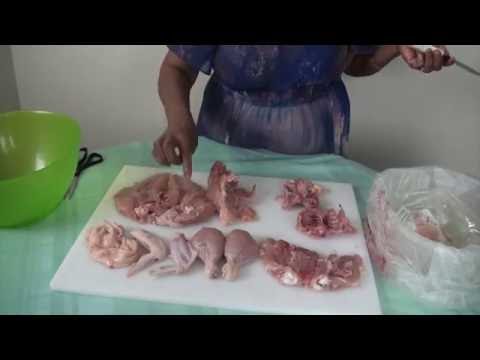 "Ethiopian Cooking" First Step into Making Doro Wet "Doro Agenetatel"  የዶሮ አገነጣጠል