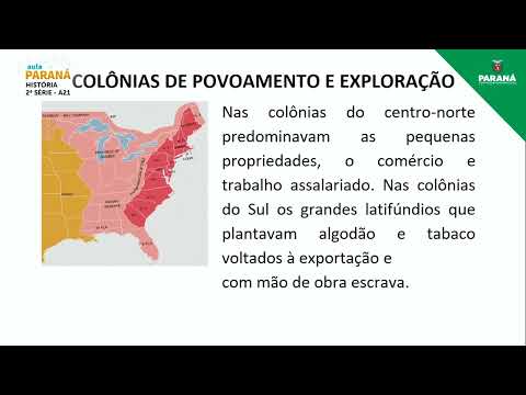 Thumbnail for 2022 | 2ª Série | História | Aula 21 - Colonização Inglesa: Colônias de Povoamento e de Exploração