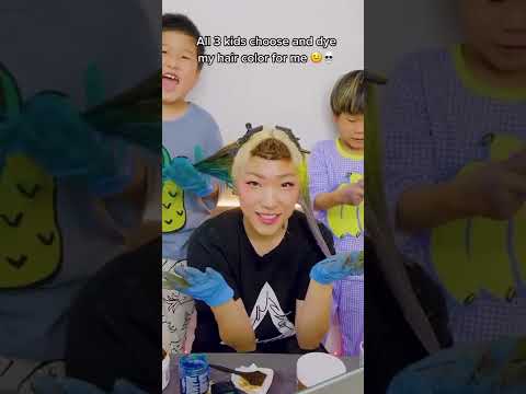 Thumbnail for all 3 kids choose & dye my hair for me ????????????