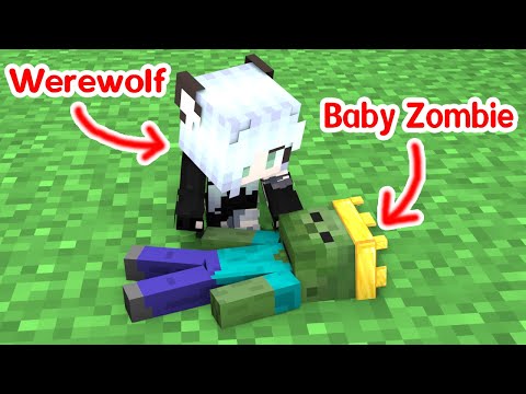 BABY ZOMBIE PRINCE and Werewolf - Minecraft Animation