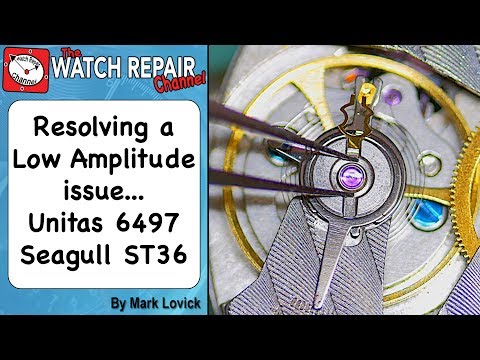 Unitas 6497 Low Amplitude performance problem Seagull ST36 ST3600 Watch Repair Lesson