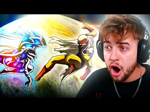Reacting to SAITAMA vs COSMIC GAROU Full Fight Animation!!