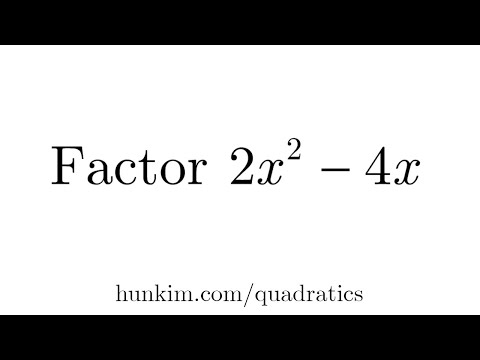 Thumbnail for Factoring Practice:  2x^2 - 4x