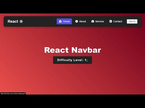 Thumbnail for React Navbar Tutorial - Responsive Navbar in React JS (Advance)