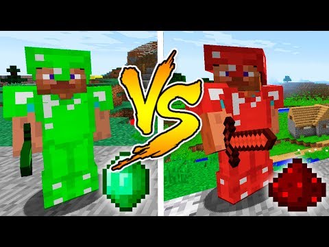 MINECRAFT - NOOB VS PRO: EMERALD or REDSTONE BATTLE in Minecraft
