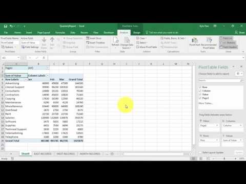 Create an Excel PivotTable Based on Multiple Worksheets