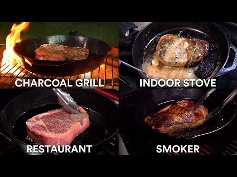 Thumbnail for Master CAST IRON STEAK with anything | Guga Foods