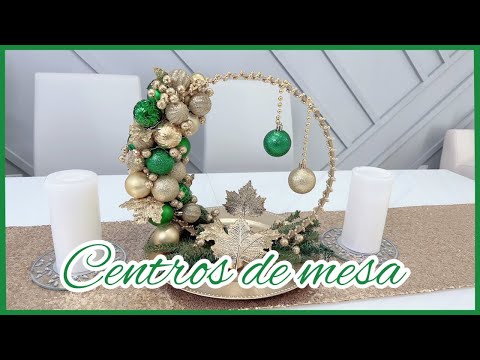 CENTROS DE MESA NAVIDEÑOS ECONOMICOS ???? 2 DIY ELEGANTES Y FACILES DE HACER #centrosdemesanavideños