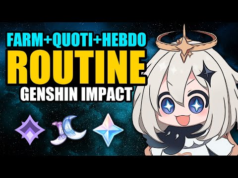 Thumbnail for LA MEILLEURE ROUTINE GENSHIN IMPACT ! Quoti/Hebdo, Farming, Boss, Résines, Moras... - Guide 2023