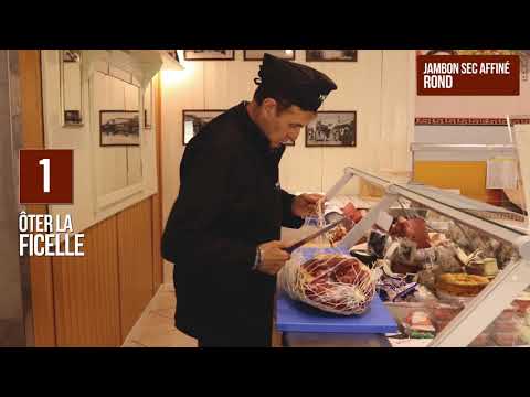 comment préparer la charcuterie à la coupe. Le Jambon cru.  Villani France