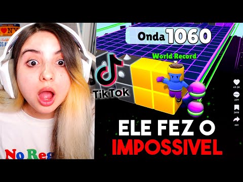REAGI aos TIK TOKS MAIS VIRAIS de STUMBLE GUYS!! ELE FEZ 1000 ONDAS no BLOCKDASH INFINITO...