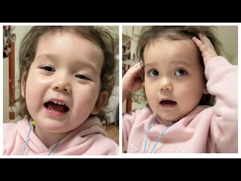 #baby#cute Funny and cute baby moments best videos |GeoGeo‘s dad teach her how to tie her hair