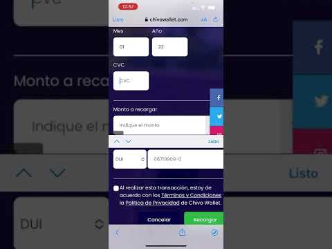 Como recargar Chivo Wallet desde una tarjeta de débito o crédito