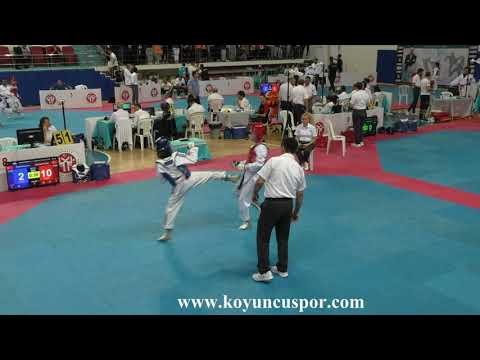 41kg Z. Nur Sarıçiçek vs E. Koyuncu (2019 Turkish Cadet Taekwondo Championships)