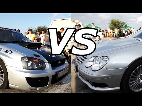 Thumbnail for Subaru Impreza WRX STi vs Mercedes SL 5,5 AMG V8 compressor