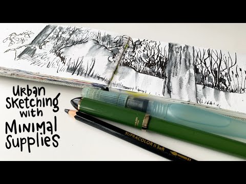 Urban Sketching With Minimal Supplies