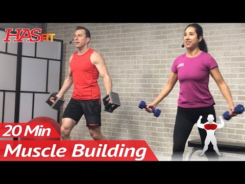 20 Min Muscle Building Dumbbell Chest Workout at Home for Women & Men Bodybuilding Workouts Routine