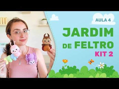 Aula 4 - Bichinhos em feltro - Jardim encantado  (Aranha, Centopeia, Besouro, Grilo e Joaninha)