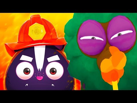 Пожарник КИД тушит пожар и помогает животным - ПОЖАРНАЯ БРИГАДА в игре TO-FU OH!Fire на пурумчата