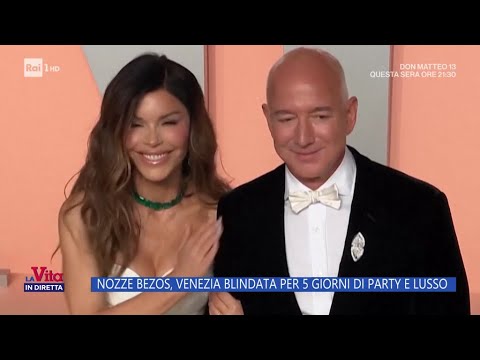 Matrimonio Bezos, le prime immagini &quot;rubate&quot; - La Vita in Diretta 26/06/2025