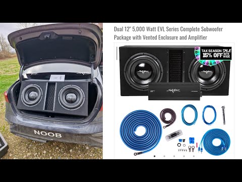 Skar EVL 12" Subwoofer PreFab Box Package Review + Demo