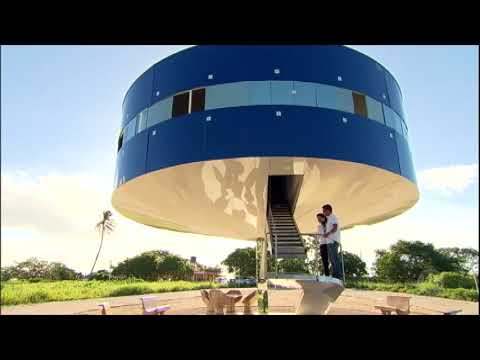 Casa futurista em formato de disco voador assusta moradores do RN