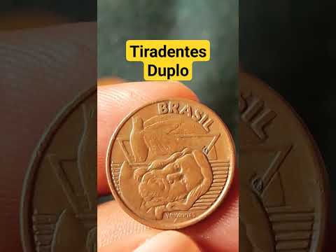 Moeda de 5 CENTAVOS com DEFEITO Tiradentes DUPLO #moedacomdefeito #50centavos #deolhonotroco